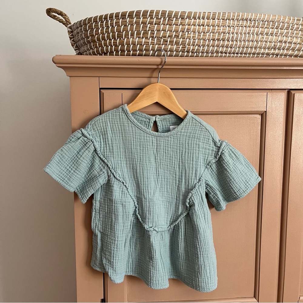 Zara muslin blouse